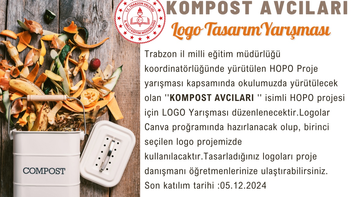 HOPO Projesi kapsamında ''Kompost Avcıları'' proje logolarını tasarlıyorlar.